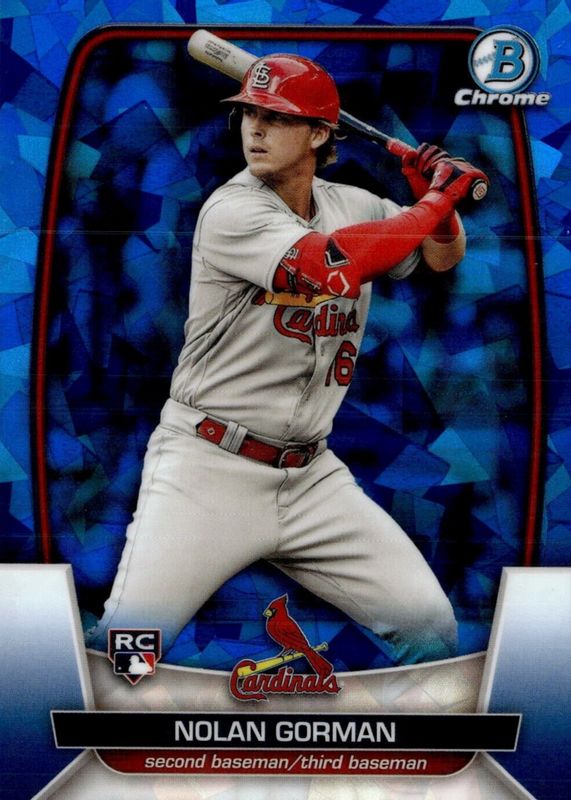 Nolan Gorman 2023 Bowman Chrome Sapphire Edition #48 Base Rookie BGS 9