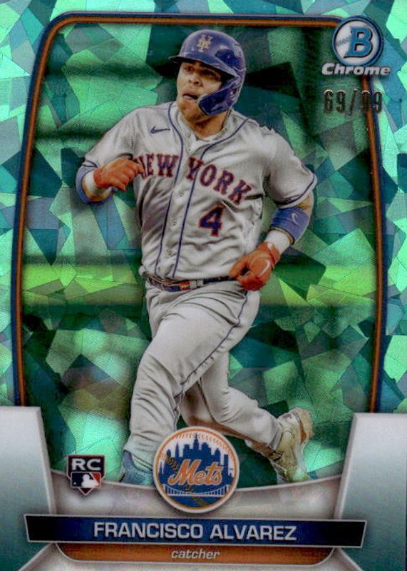 Francisco Alvarez 2023 Bowman Chrome Sapphire Edition #35 Aqua /99 Rookie PSA 10