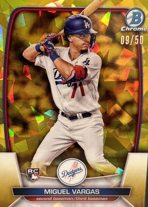 Miguel Vargas 2023 Bowman Chrome Sapphire Edition #40 Yellow /50 Rookie RAW