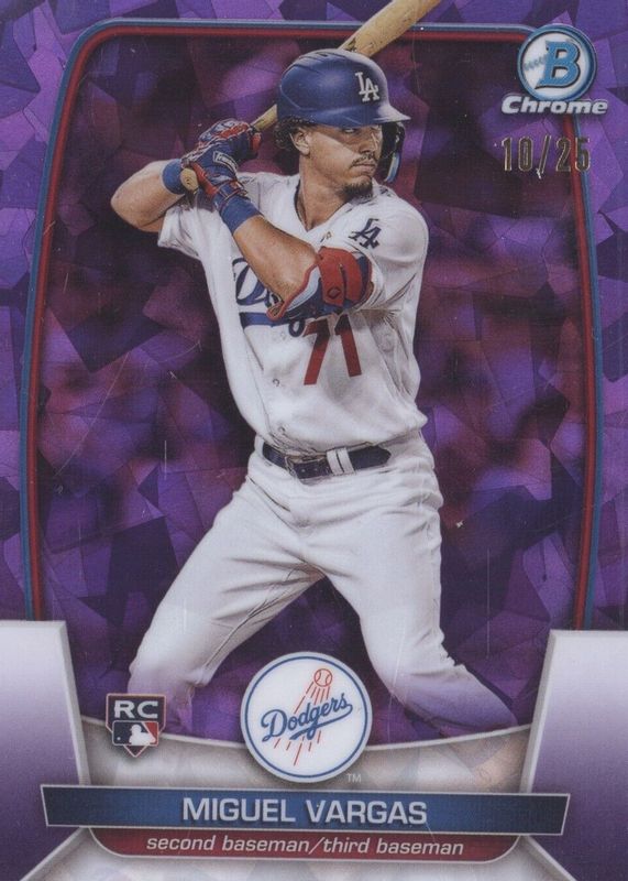 Miguel Vargas 2023 Bowman Chrome Sapphire Edition #40 Purple /25 Rookie RAW