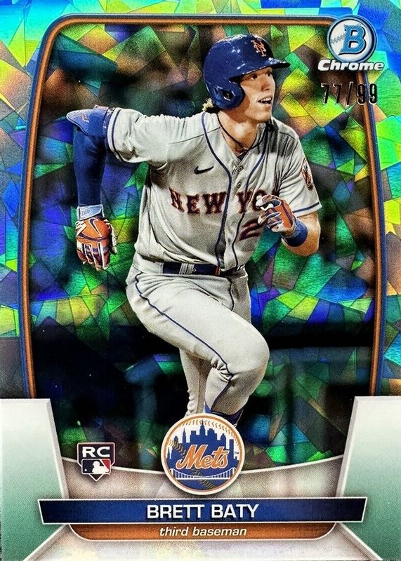 Brett Baty 2023 Bowman Chrome Sapphire Edition #15 Aqua /99 Rookie RAW