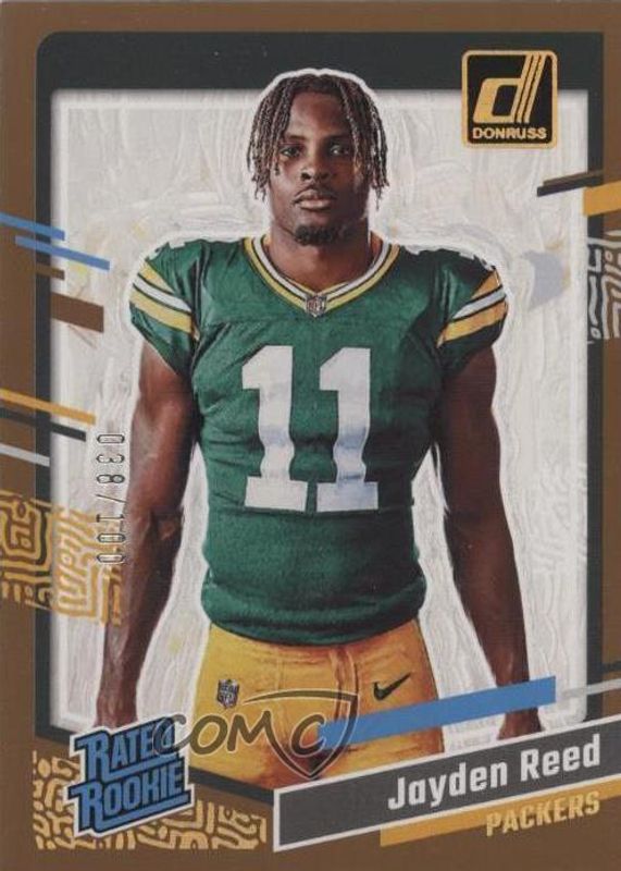 Jayden Reed 2023 Donruss #15 Portrait - Studio Series /100 Rookie SGC 10