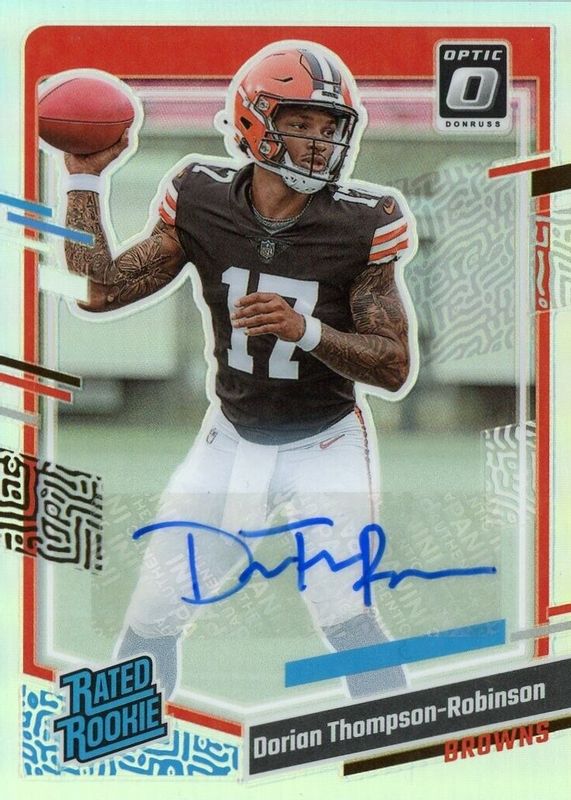 Dorian Thompson-Robinson 2023 Donruss #322 Optic Rated Rookie Preview Autographs Rookie SGC 10