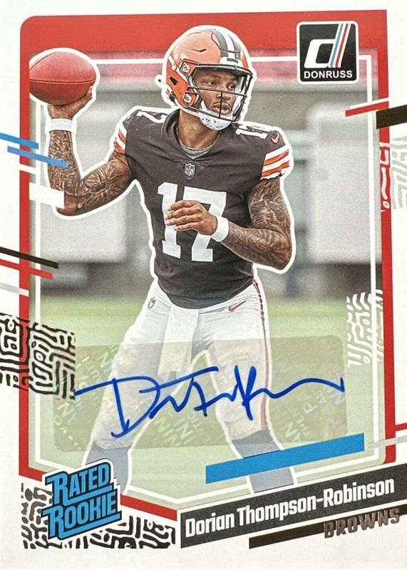 Dorian Thompson-Robinson 2023 Donruss #322 Rated Rookie Autographs Rookie SGC 10