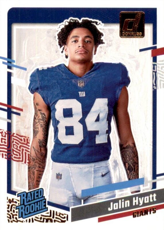 Jalin Hyatt 2023 Donruss #23 Portrait Rookie RAW