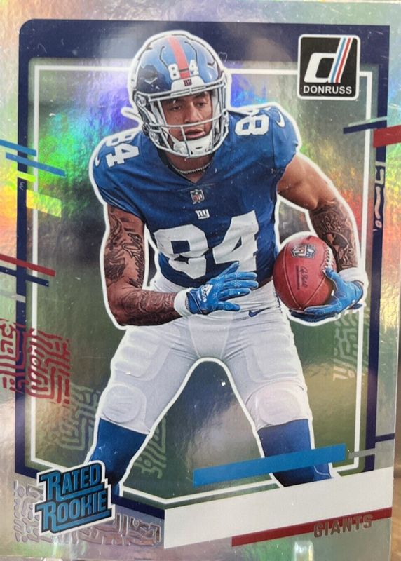 Jalin Hyatt 2023 Donruss #378 No Name Rookie SGC 10