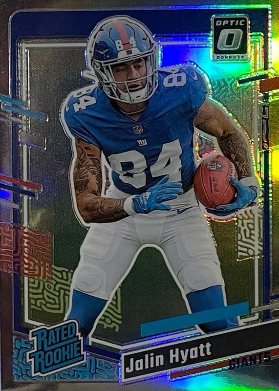 Jalin Hyatt 2023 Donruss #378 Optic Preview - Holo Rookie BGS 9