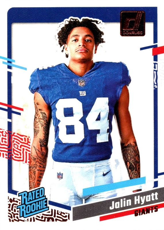 Jalin Hyatt 2023 Donruss #378 Canvas Rookie SGC 10