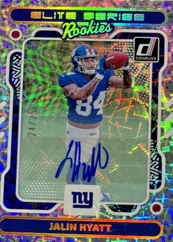 Jalin Hyatt 2023 Donruss #23 The Elite Series Rookies Autographs (/25) RAW