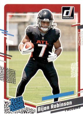 Bijan Robinson 2023 Donruss #305 Optic Preview - Red Wave