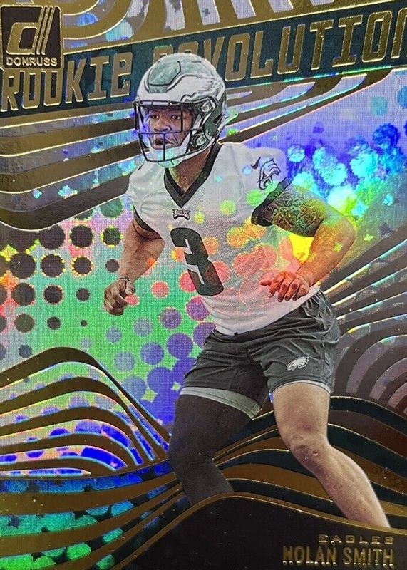 Nolan Smith Jr. 2023 Donruss #RR-22 Rookie Revolution - Galactic /(SSP) RAW
