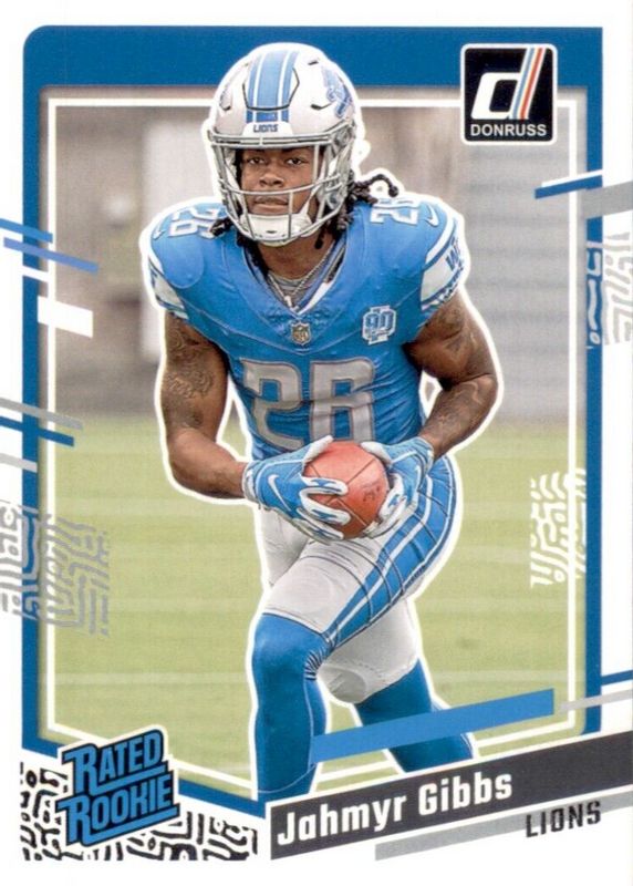 Jahmyr Gibbs 2023 Donruss #331 Base Rookie RAW