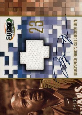 2001 Upper Deck PlayMakers Limited #MJ-AS Player's Club Shooting Shirt Autographs /25