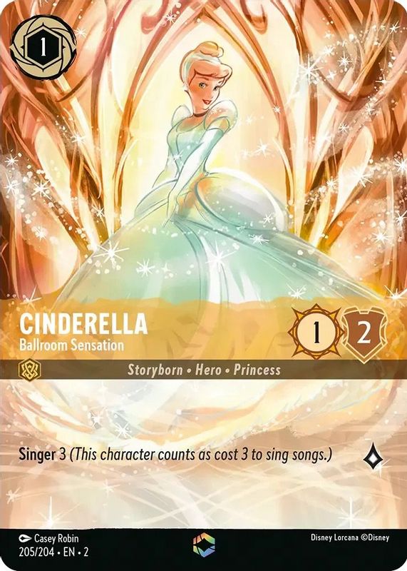 Cinderella - Ballroom Sensation 2023 Rise of the Floodborn #205/204 Enchanted (Alternate Art) PSA 10