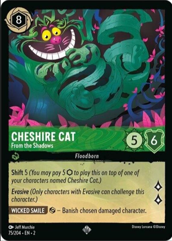 Cheshire Cat - From the Shadows 2023 Rise of the Floodborn #75/204 Base PSA 10