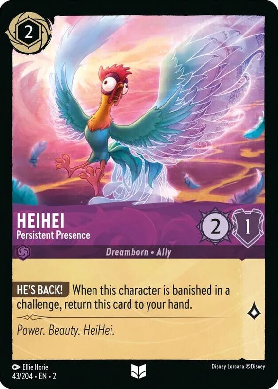 HeiHei - Persistent Presence 2023 Rise of the Floodborn #43/204 Base RAW TCG (NEAR MINT)