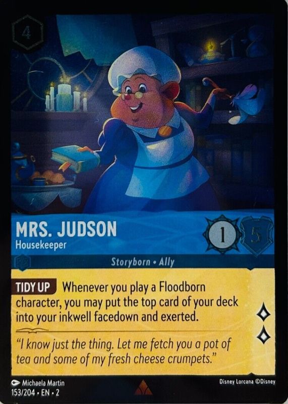 Mrs. Judson - Housekeeper 2023 Rise of the Floodborn #153/204 Cold Foil PSA 10