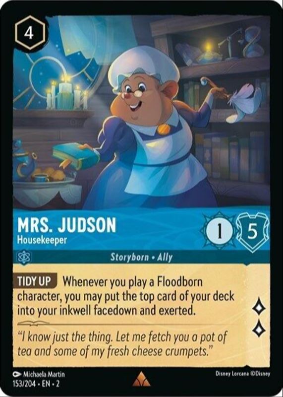 Mrs. Judson - Housekeeper 2023 Rise of the Floodborn #153/204 Base RAW TCG (NEAR MINT)