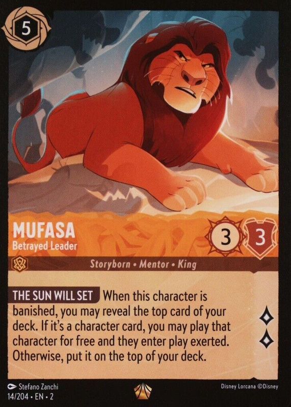 Mufasa - Betrayed Leader 2023 Rise of the Floodborn #14/204 Base RAW TCG (NEAR MINT)