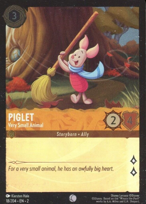 Piglet - Very Small Animal 2023 Rise of the Floodborn #18/204 Cold Foil RAW TCG (NEAR MINT)