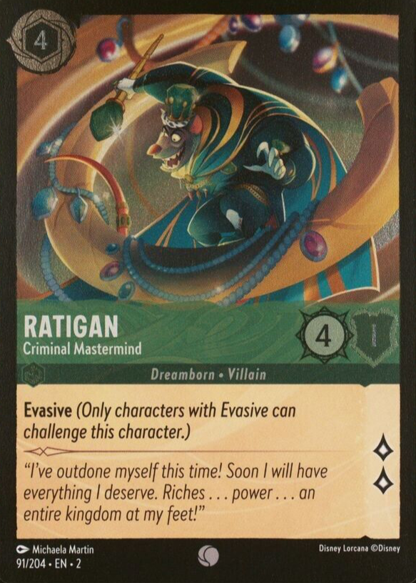 Ratigan - Criminal Mastermind 2023 Rise of the Floodborn #91/204 Cold Foil  Price Guide - Sports Card Investor