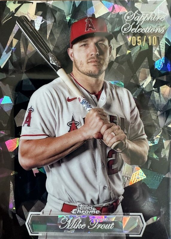 Mike Trout 2023 Topps Chrome Update Sapphire Edition #SS-21 Sapphire Selections - Black /10 RAW