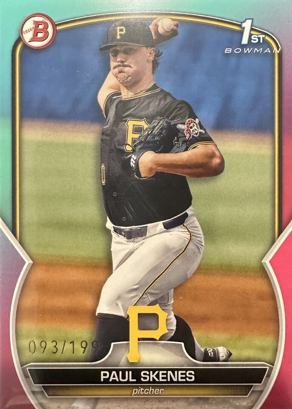 Topps - 199枚限定 Bowman Sterling Paul Skenes PSA 8 Paul Skenes RC 2024 Bowman Sterling Rookie - Pittsburgh