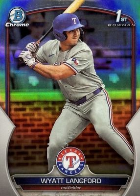 PSA 10 WYATT LANGFORD 1st 2023 Bowman Chrome Draft RANGERS
