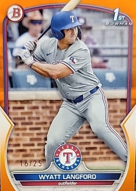 Wyatt Langford 2023 Bowman Draft #BD-106 Orange /25 (1st) Price 