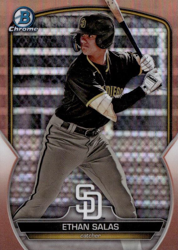 Ethan Salas 2023 Bowman Draft #BDC-1 Chrome - Rose Gold Refractor /10 PSA 10