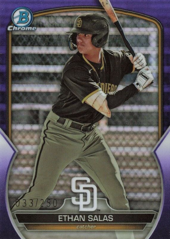 Ethan Salas 2023 Bowman Draft #BDC-1 Chrome - Purple Refractor /250 PSA 10