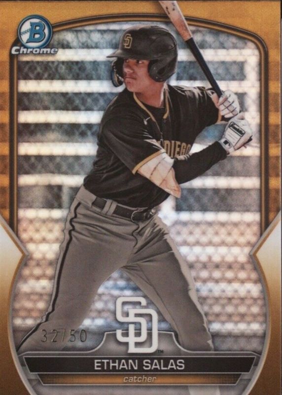 Ethan Salas 2023 Bowman Draft #BDC-1 Chrome - Gold Refractor /50 PSA 10