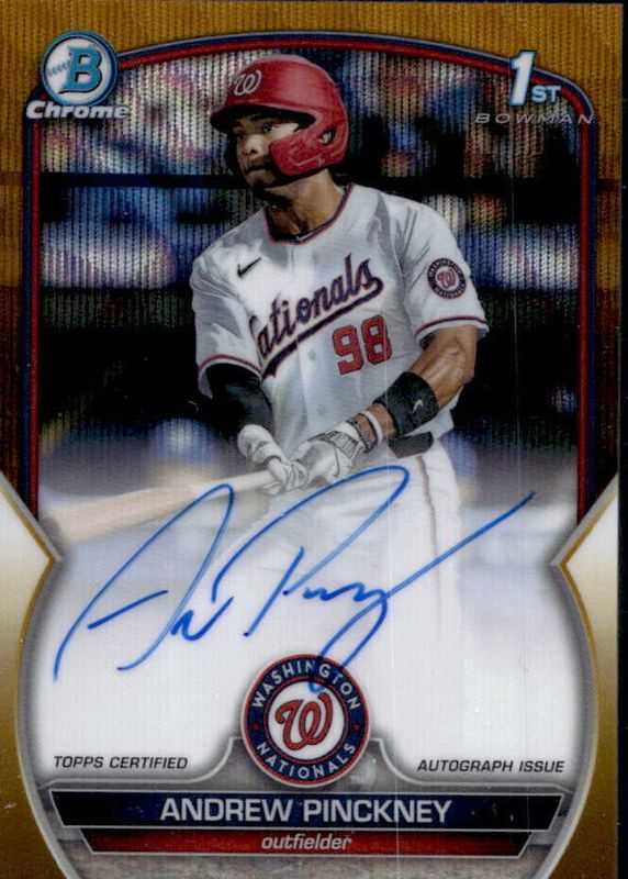 2023 Bowman Draft #CDA-AP Chrome DP Auto - Gold Wave Refractor /50 (1st)