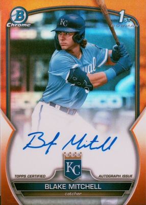 Blake Mitchell 2023 Bowman Draft #CDA-BMI Chrome DP Auto - Orange 
