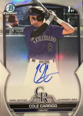 2023 Bowman Draft #CDA-CC Chrome Prospect Auto - Refractor /499 (1st)