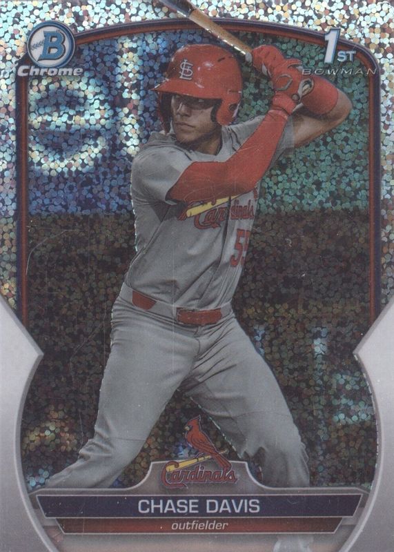 Chase Davis 2023 Bowman Draft #BDC-48 Chrome - Sparkle Refractor (1st) PSA 10