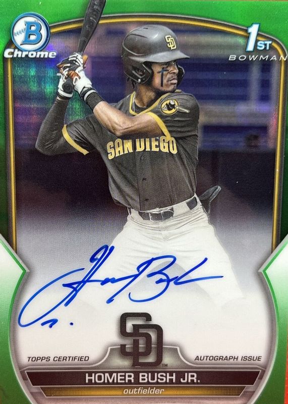 2023 Bowman Draft #CDA-HB Chrome DP Auto - Green Refractor /99 (1st)