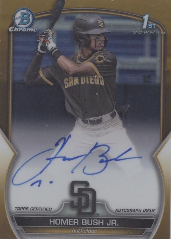 2023 Bowman Draft #CDA-HB Chrome DP Auto - Gold Refractor /50 (1st)