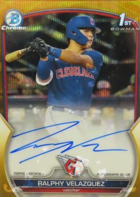 Ralphy Velazquez 2023 Bowman Draft #CDA-RV Chrome DP Auto - Green 