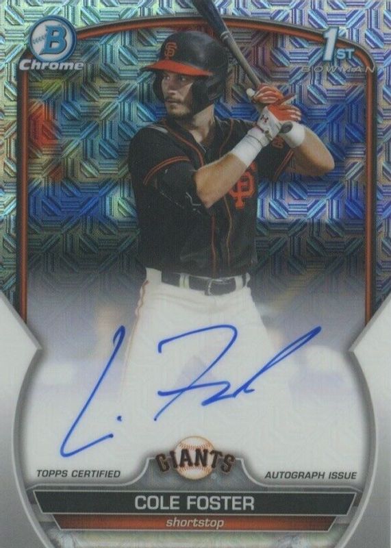2023 Bowman Draft #CDA-CF Chrome DP Auto - HTA Choice Mojo Refractor /150 (1st)