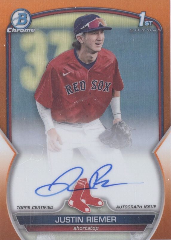 2023 Bowman Draft #CDA-JRI Chrome Prospect Auto - Orange Refractor /25 (1st)