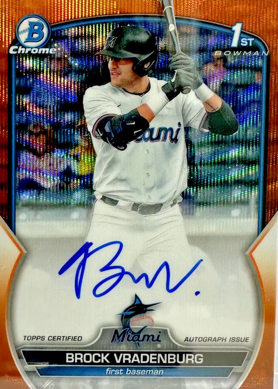 2023 Bowman Draft #CDA-BV Chrome Prospect Auto - Orange Wave Refractor /25 (1st)
