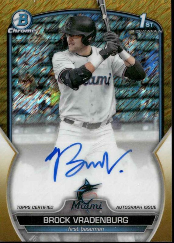 2023 Bowman Draft #CDA-BV Chrome Prospect Auto - Gold Refractor /50 (1st)