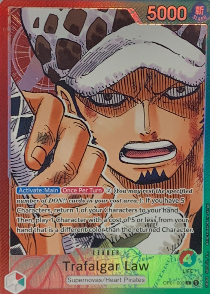 Trafalgar Law 2022 Romance Dawn #OP01-002 Leader (Alternate Trafalgar Law 2022 Romance Dawn #OP01-002 Leader (Alternate