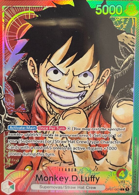 Monkey.D.Luffy 2022 Romance Dawn #OP01-003 Leader (Alternate Art) PSA 10