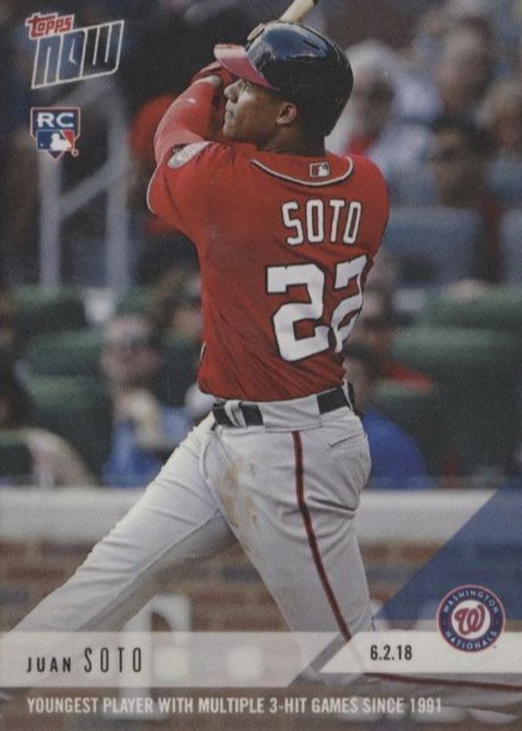 Juan Soto 2018 Topps Now #279 Base (Print Run: 1,245) Rookie BGS 10 PRISTINE