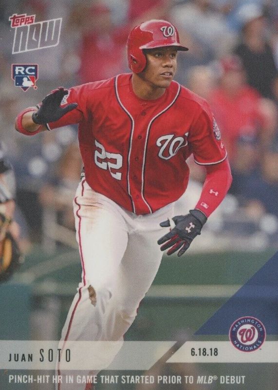 Juan Soto 2018 Topps Now #337 Base (Print Run: 2,357) Rookie RAW