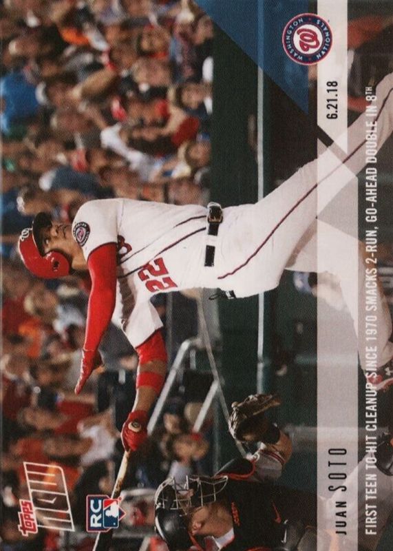 Juan Soto 2018 Topps Now #351 Base (Print Run: 1,465) Rookie SGC 9.5