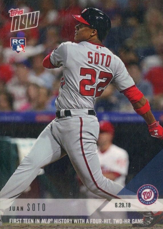 Juan Soto 2018 Topps Now #382 Base (Print Run: 2,131) Rookie PSA 10