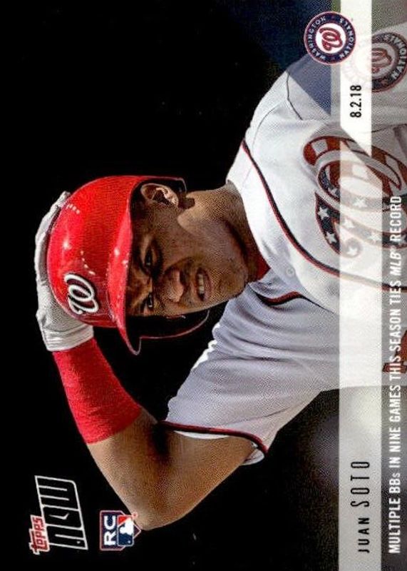 Juan Soto 2018 Topps Now #548 Base (Print Run: 888) Rookie SGC 10